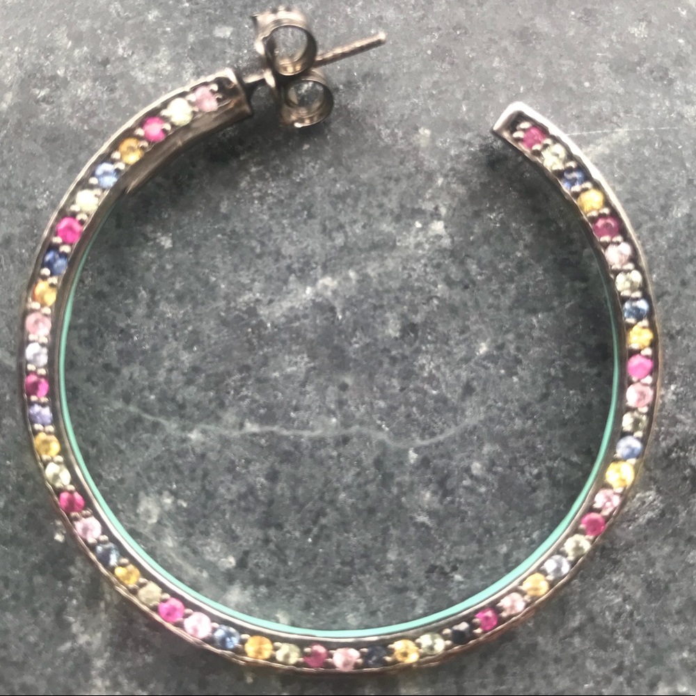 MCL Matthew Campbell Laurenza Pave Hoop Earrings